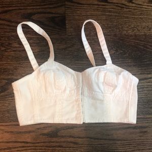 Urban outfitters white cropped tank